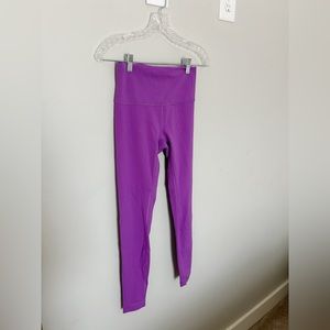 Lululemon Wunder Train High Rise Magenta Leggings